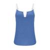 Women's Backless Sexy Workout Cami Tank Tops Color Block Sleeveless Summer Spaghetti Strap Camisoles Shirts