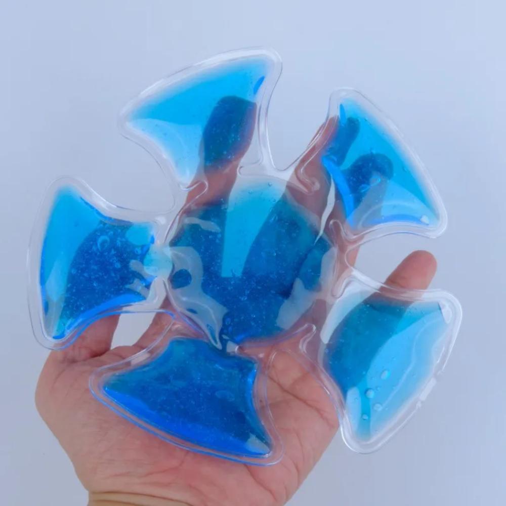 Blue PVC Gel Ice Pack - Adjustable Cooling Pad for Helmets & Hats | Reusable Cold Compress Travel Portable Outdoor Accessory