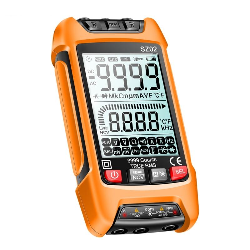 Digital Multimeter Voltage Current Resistance Tester with Flashlight NCV for Measuirng AC/for DC Voltage Current Frequen