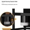 Black Double Layer Stainless Steel Kitchen Storage Rack