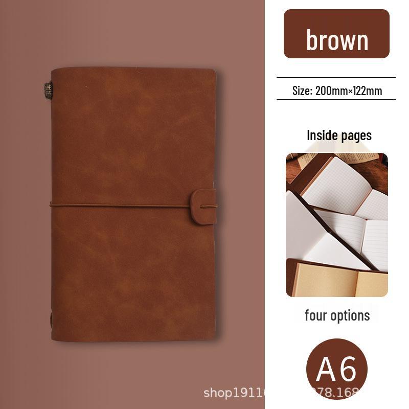 Diário de Viagem Vintage de Folhas Soltas - Capa Mole, Caderno Diário com Encadernação por Carimbo