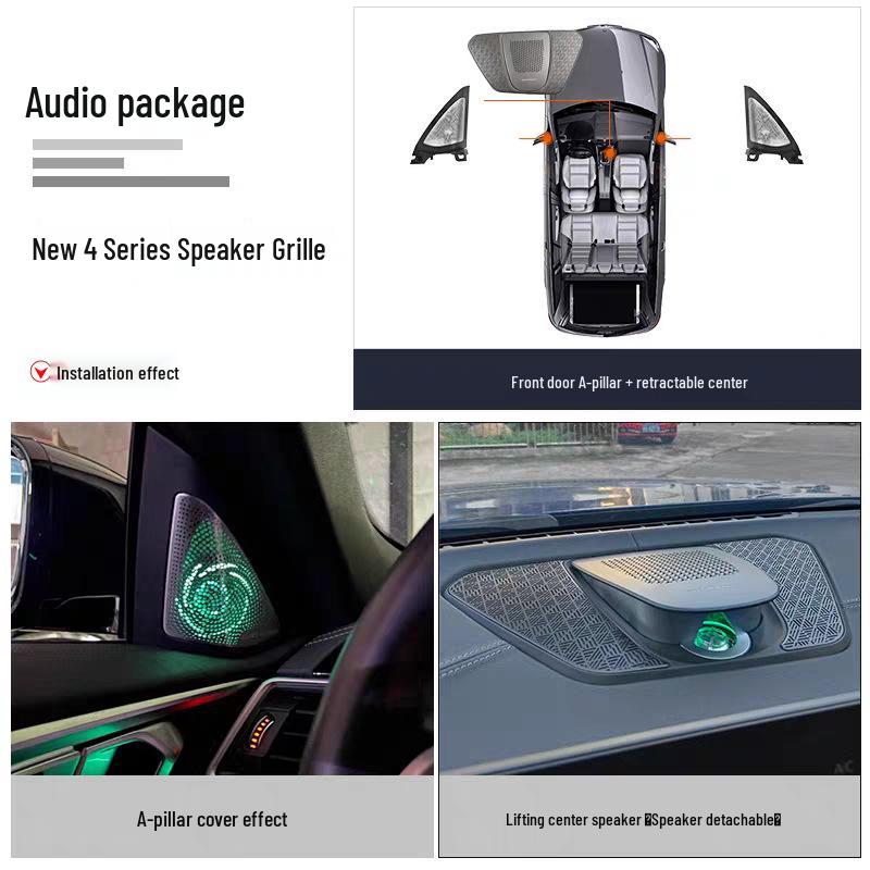 BMW Bowers & Wilkins Tweeter Speaker A-Pillar Luminous Cover Upgrade