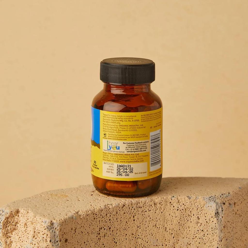 Organic India Turmeric Formula 60 Veg Capsules X Pack of 2 for Joint, Skin and Digestive Wellness Support