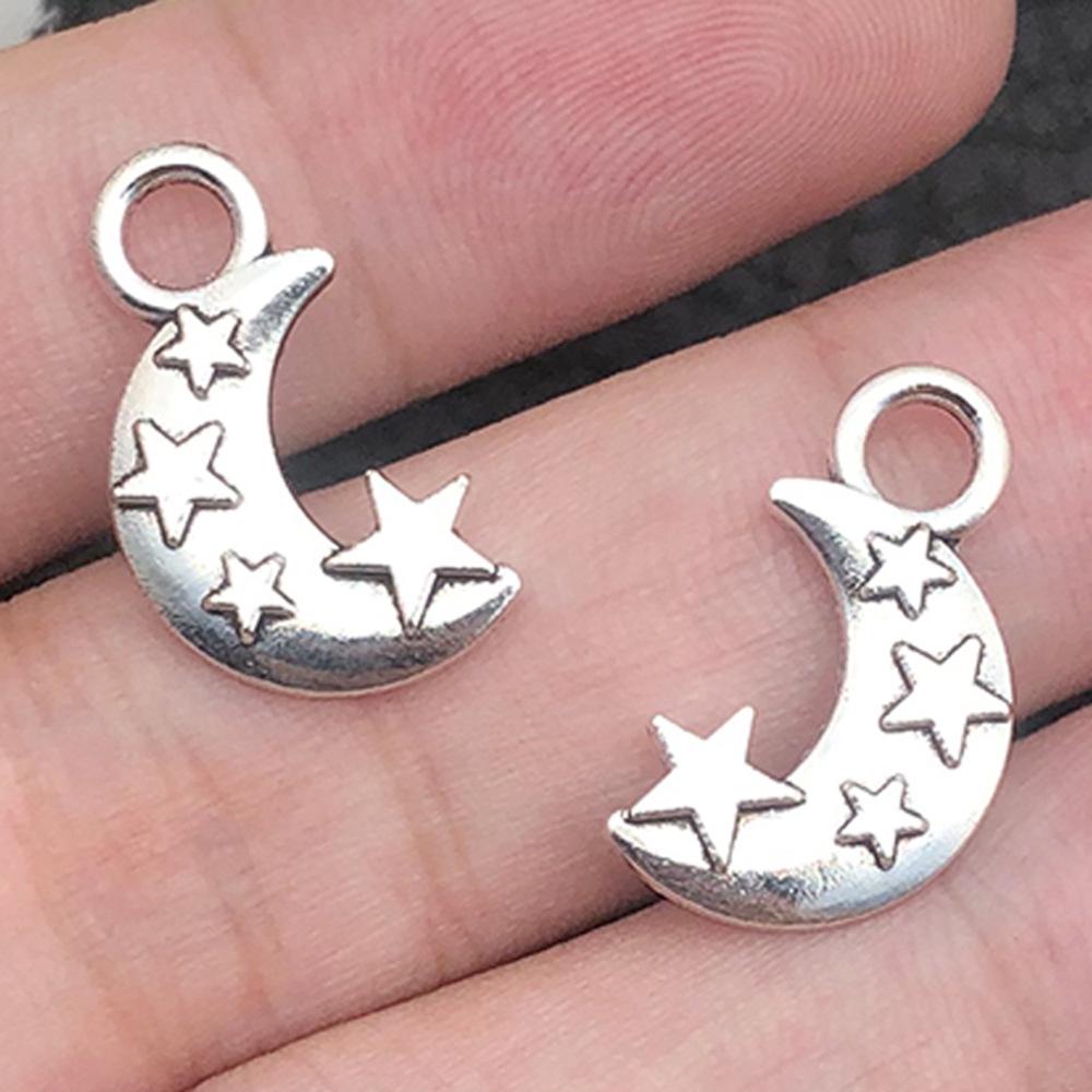 Retro Alloy Star Moon DIY Necklace & Earring Charms