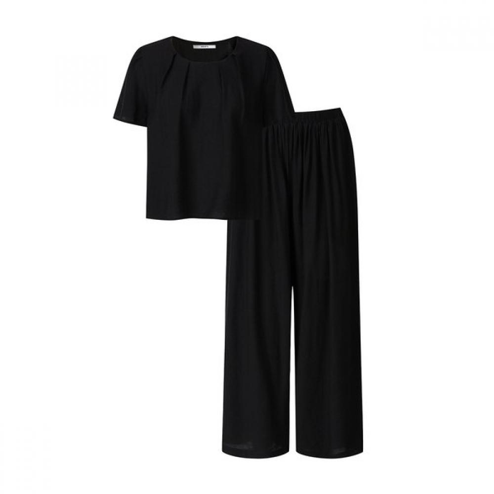 Ggpx New York Round Dart Neck Blouse And Pants Setup Gq4st002f