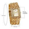 JEWELRYWE Popularna Antyczna Modna Bransoletka Idealny Prezent na Złoty Damski Zegarek, Luksusowy, Błyszczący, Marka, Zegarek, Dla Niej, Córki, Urodziny, Rocznica,