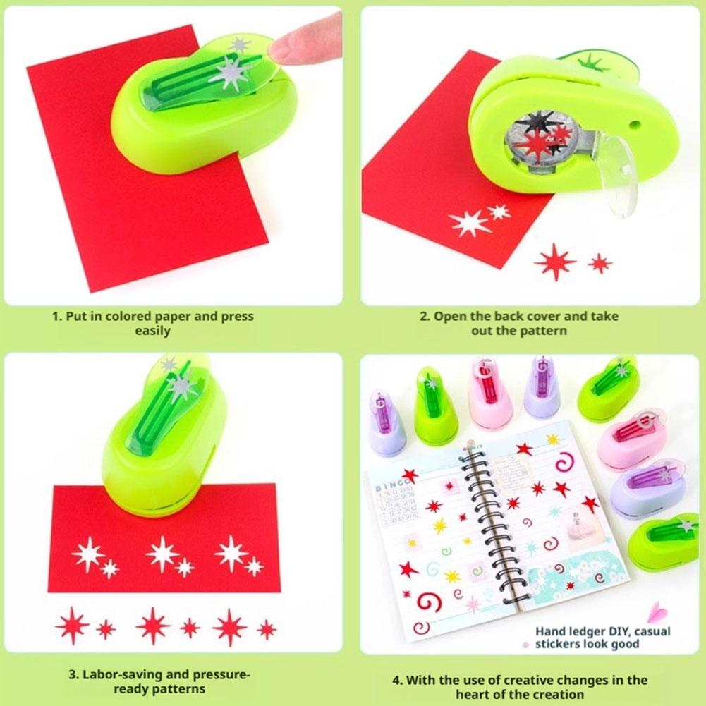 New 2x1.8cm Stamp shape Craft Punch Embossing Machine Round Hole Punch Toothed Puncher Embosser