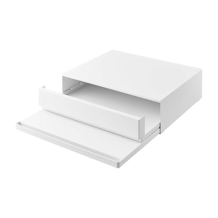 Yamazaki Two-Way Kitchen Under-Appliance Drawer & Slide Table White Approx. W45 X D39.3-64 X H13.5cm Tower