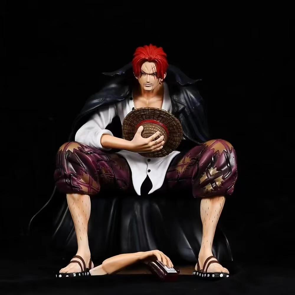 

15cm Anime One Piece The Four Emperors Red Hair Shanks Sitting Posture Figure Efigy Model PVC Collection Toys Birthday Gift