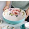 Floral Ceramic Dinner Underglaze Rectangular 12-inch Large Soup Household Set