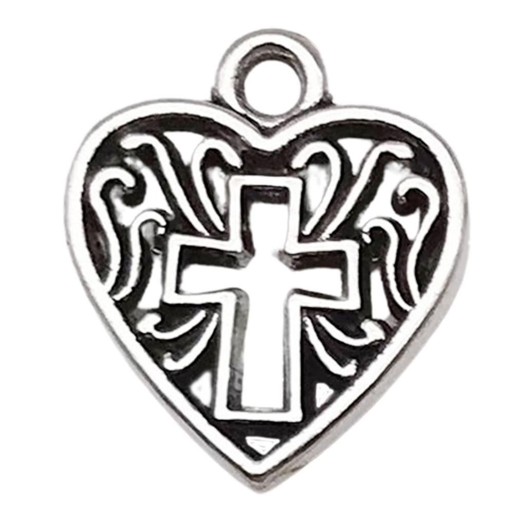 Vintage stříbrný křížek pro výrobu šperků