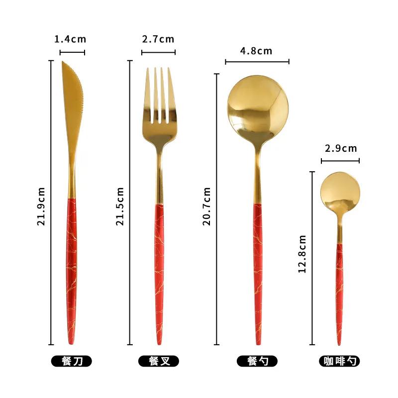 Punti Pois Creativi Nuovo Acciaio Inossidabile Stoviglie Occidentali Portoghesi Regalo Forchetta e Cucchiaio all'Ingrosso Coltello per Pasto Principale Hotel Posate
