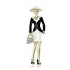 Fashion Alloy Enamel Bag Girl Brooch Creative Cartoon Women'S Suit Cardigan Corsage Jewelry Pin