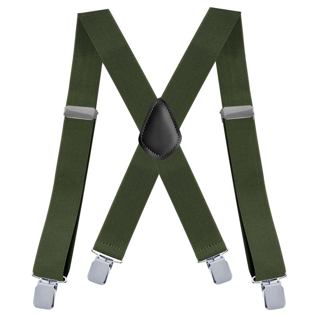 Men's Elastic X-Shape Adjustable Dress Suspenders Braces