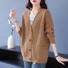 Sweaters Coat Cardigan for Women Autumn Winter Plus Size  Vintage Loose Long Sleeve Knit Cardigan Sweaters Jacket