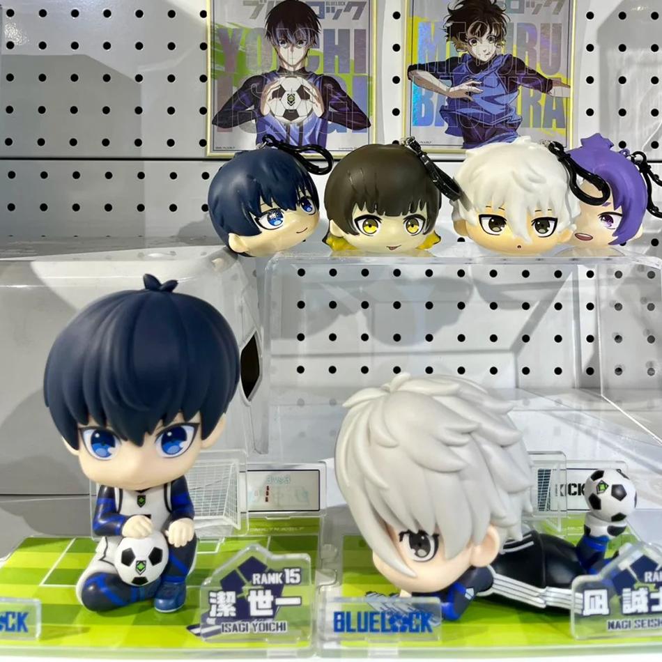 BLUE LOCK Figurki Akcji Isagi Yoichi Nagi Seishiro Figurka Anime Wersja Q Figurka Model Kolekcjonerski PVC Lalka Zabawki Prezenty dla Dzieci
