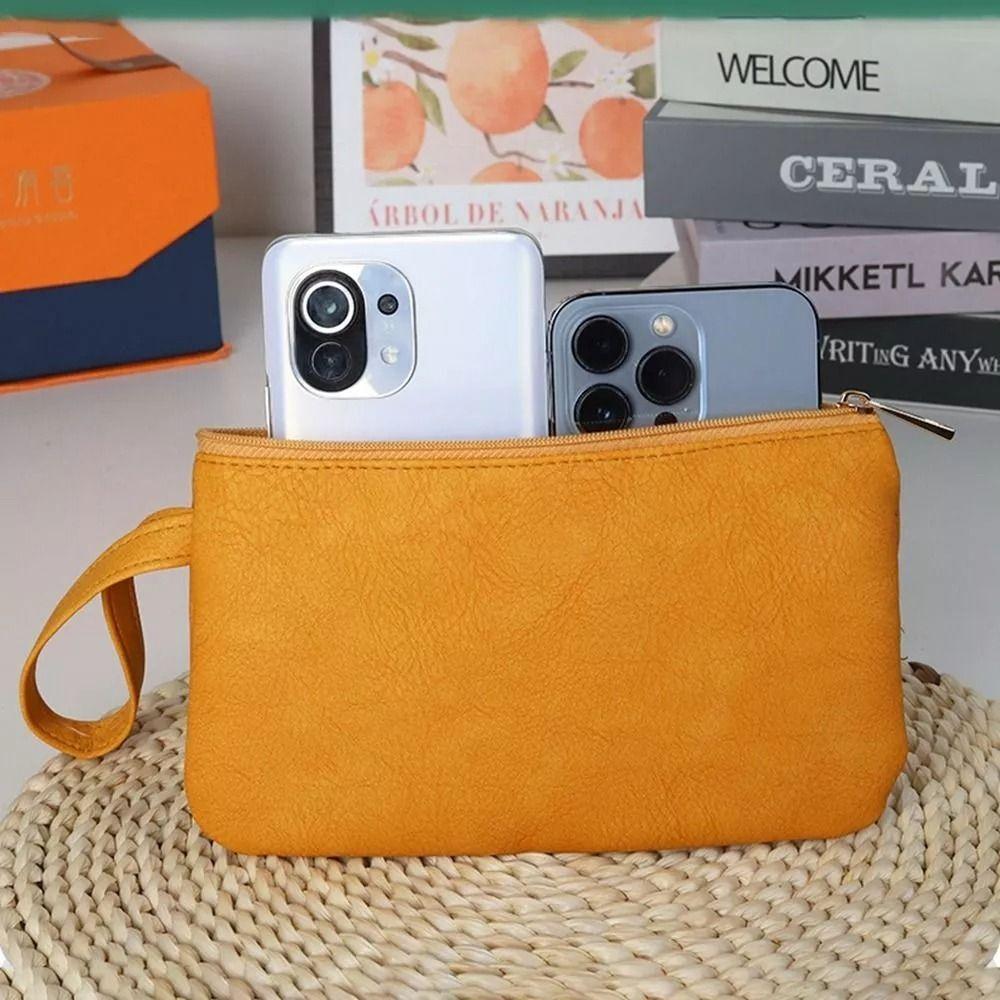 Solid Color Cosmetic Bag Coin Purse Cute Women Makeup Kits Organizer Handbag Phone Pencil Case Box Pouch Glasses Storage Bags