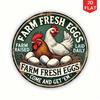 Vintage Ekul Farm Fresh Eggs Tin Sign Retro Metal Wall Decor for Kitchen Bar