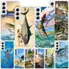 Offshore Angeln Fischerei Angelrute Handyhülle Für Samsung Galaxy S24 S25 Edge S26 Ultra S23 S22 S21 Plus S20 FE + Personalisierte Pr