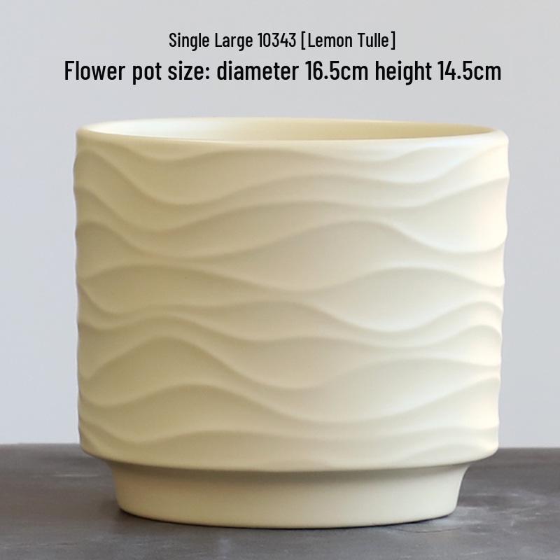 Nordic Minimalist Ceramic Flower Pot with Tray for Phalaenopsis, Orchid, and Succulent Plants