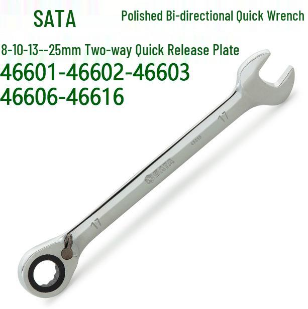 SATA Dual-Direction Ratchet Wrench 46601-46612 with Quick Forward & Reverse Function