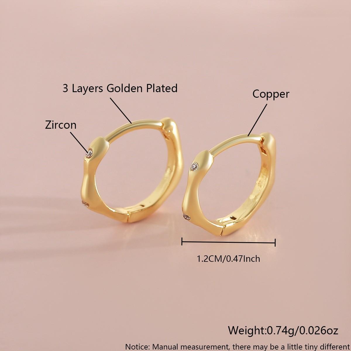 

Smooth Surface Stud Design, Versatile Ear Pins with A Simple and Elegant Style, Fashionable and Creative Ear Jewelry ET02-1