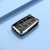 Fashion Plating Silver Edg Car Key Case Cover For Vw Volkswagen Golf 7 Mk7 Tiguan Mk2 Skoda Octavia Kodiaq Karoq Seat Ateca Leon