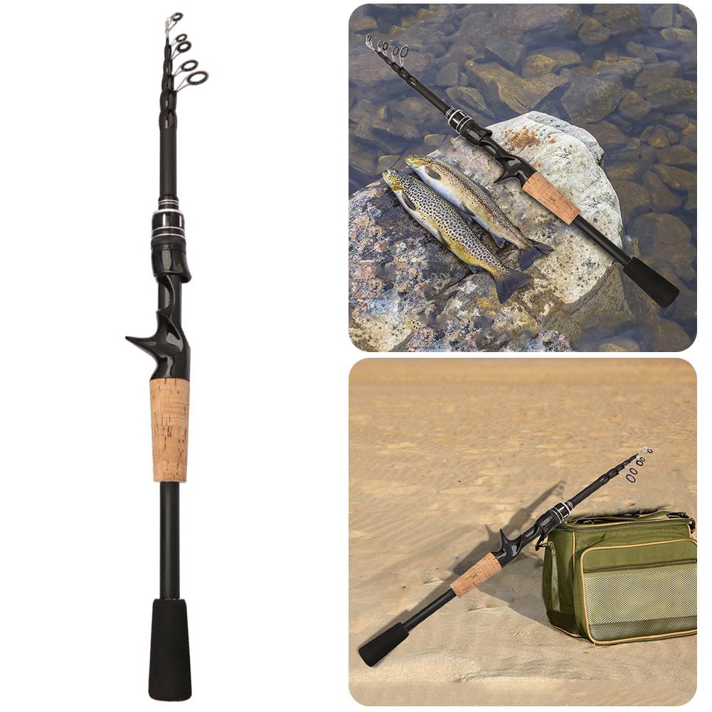 Spinning Telescopic Fishing Pole Lightweight Fishing Spinning Pole Professional Portable for Saltwater Freshwater Fishing