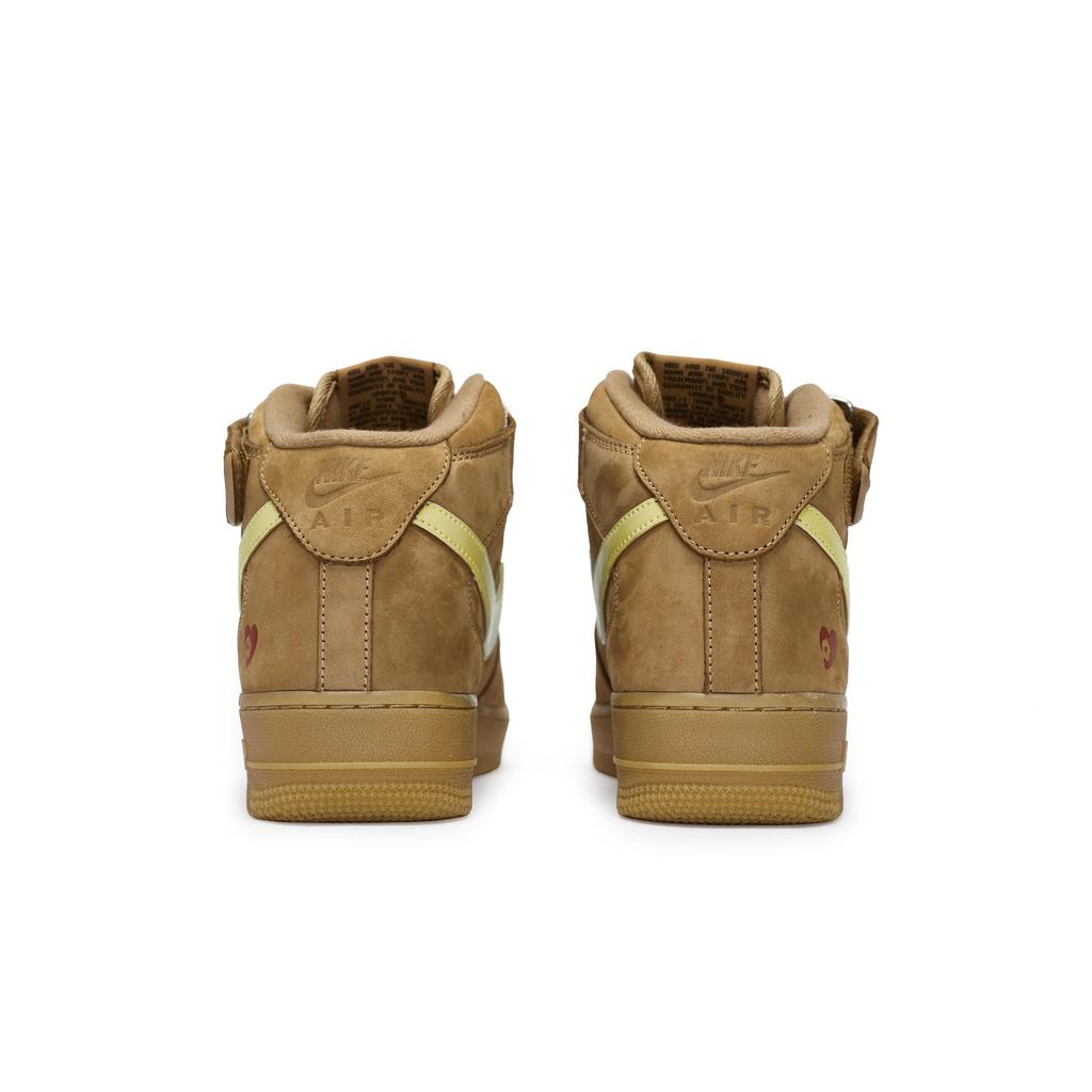 Nike Air Force 1 Leather, Suede Mid top Skateboard Shoes Unisex Brown DJ9158-200(Team80SBOX)