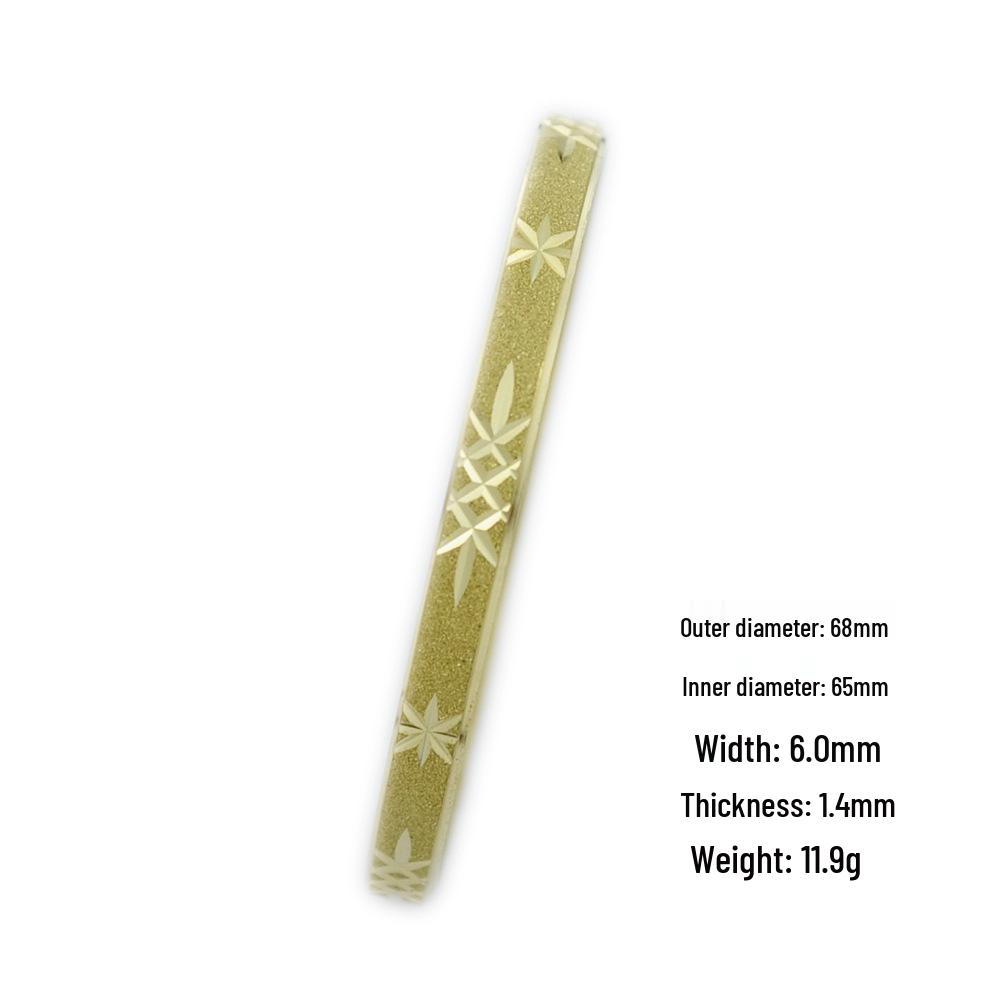 2024 Premium Brass Plated Frosted Sandblasted Ring Coil Bracelet