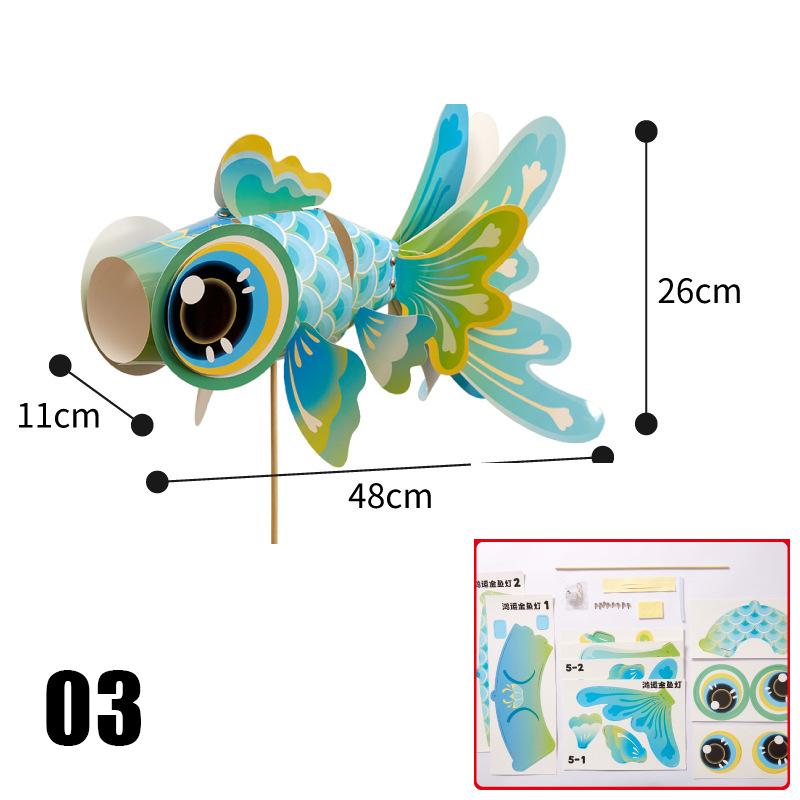 

New Year Spring Festival Goldfish Lantern Handmade Diy Lantern Making Kit Wedding Party Lucky Koi Lantern Kids Making Materials