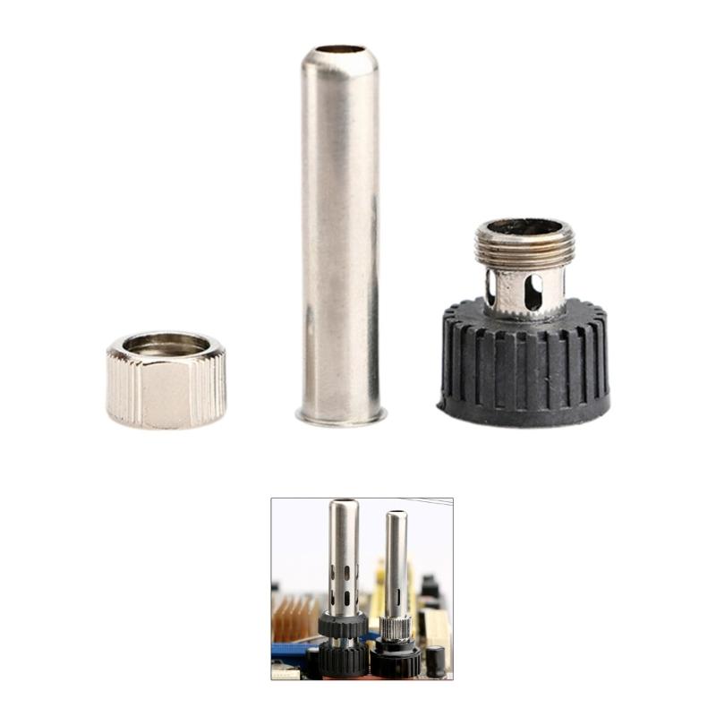 1 Set Cheie tubulară+Piuliță+Cap de lemn electric, Accesorii Mâner Fier Stație de lipit pentru 936 Cap de fier Canulă Vârf de fier Bucșă