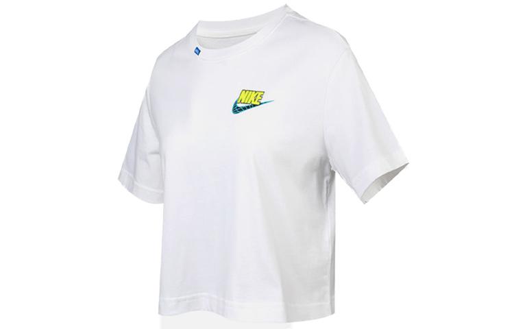 Nike Crop Tops Women's White Crew Neck Moderate CV9170-100