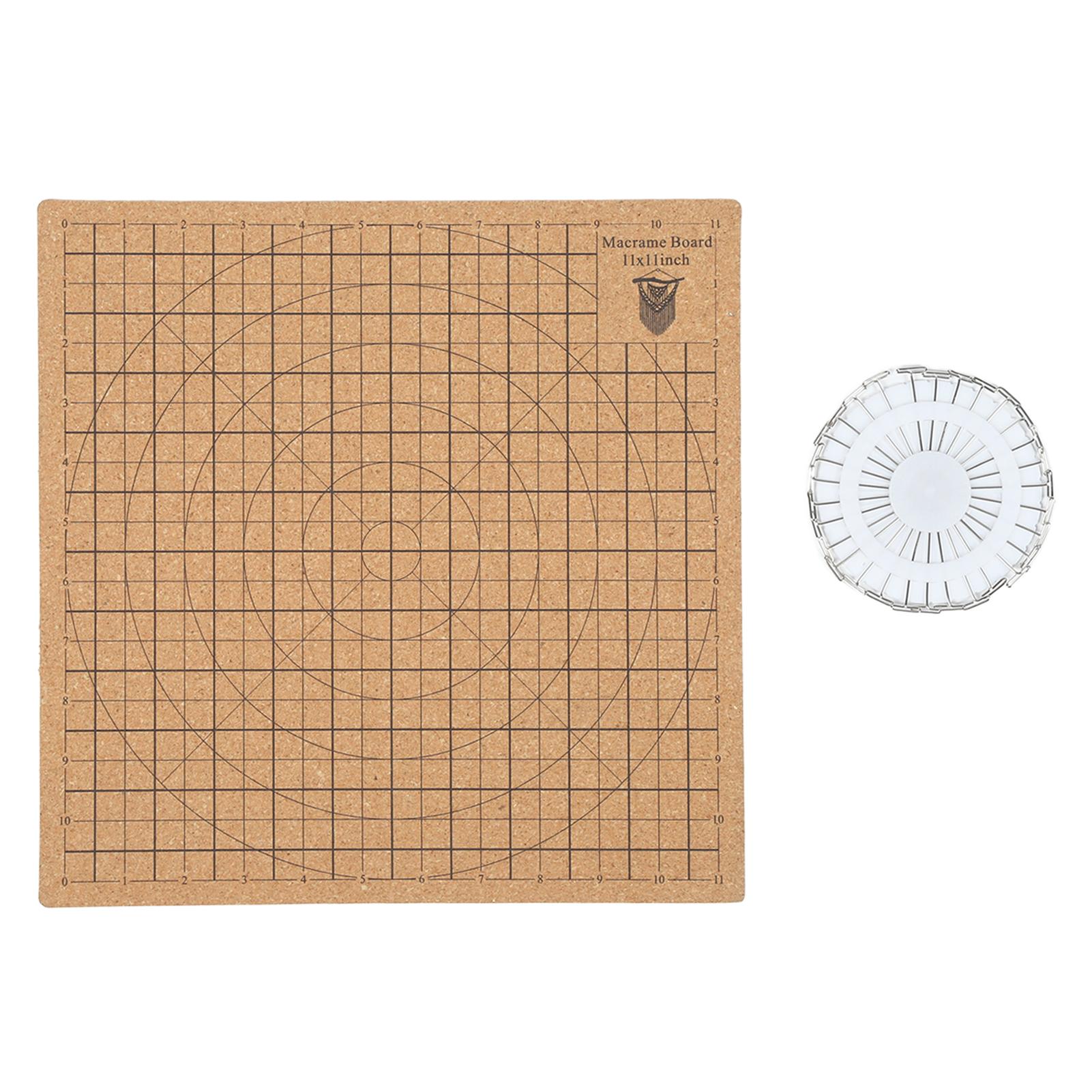 

Дошка для макраме. Двостороння дошка для проекту макраме. Дошка для плетіння сіток із шпильками для виготовлення ювелірних виробів 11.8x11.8 Inch