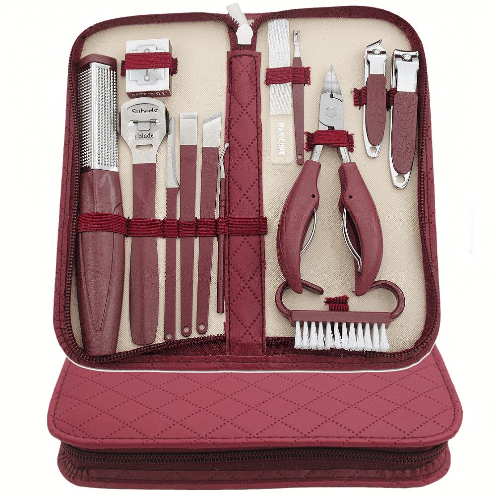 42-Piece Manicure Set: Stainless Steel Nail Clippers, Cuticle Nippers, Eyebrow Razor, Ear Pick, Foot Scraper.