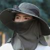 Windproof Neck Flap Bucket Hat Cooling Fan Hat for 3.7 V 500 mAh Lithium Battery Outdoor