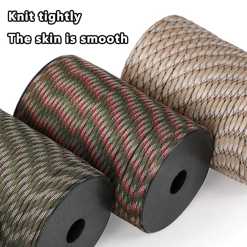 100M 550 Military Standard 9-Core Paracord Rope 4Mm Outdoor Parachute Cord Survival Umbrella Tent Lanyard Camping Strap