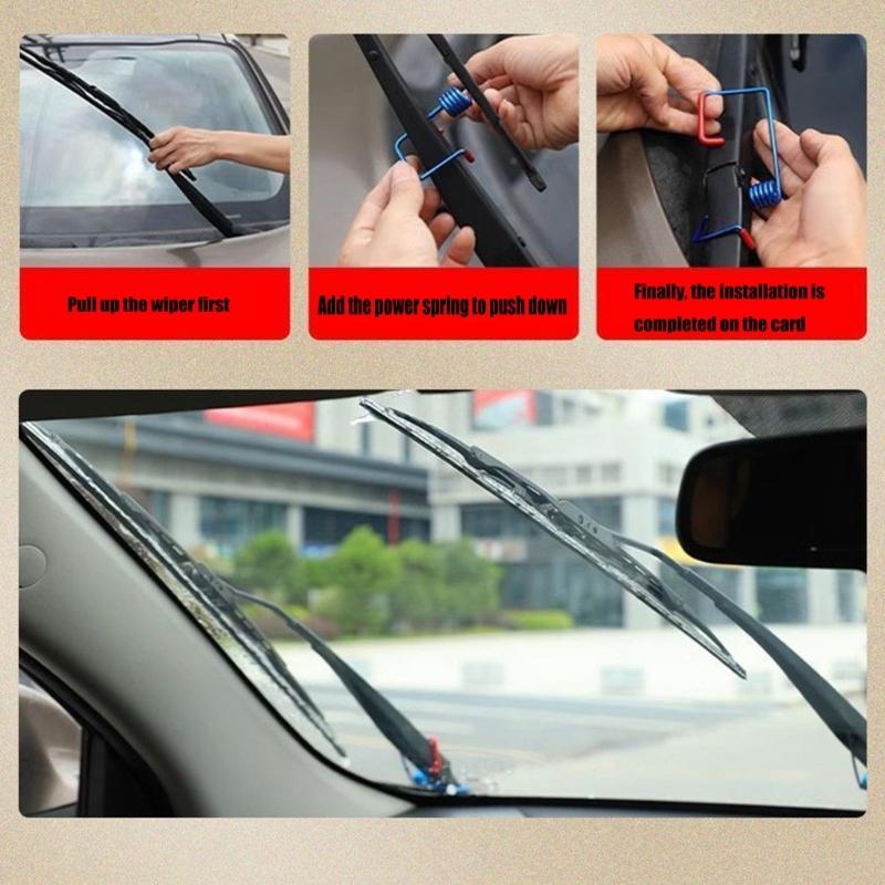 Scheibenwischer Spannfeder Wischerdruckfeder Satz Metallarm Spannfeder Verstärker für die meisten Automodelle