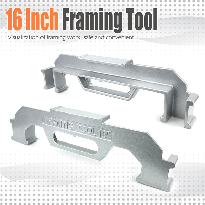 Pig Boutique Center Stud Layout 12/16/24 Inch Wall Accurate Measurement Framing Spacing Positioning Jig Aluminum Alloy Wall Stud Framing Tool