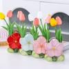 Flower-shaped Ceramic Flower Arrangement Creative Art Vase Living Room Flower Arrangement Dining Table Porch Decorations Vases