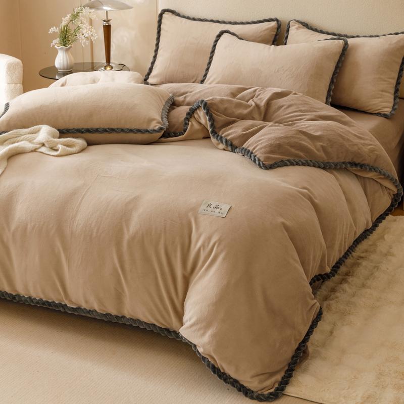 Winter Milk Velvet Quilt Duvet Cover Bedding Thicken Bed Quilt Cover Double Bed Cover Queen King Comforter Cover Bed Linen