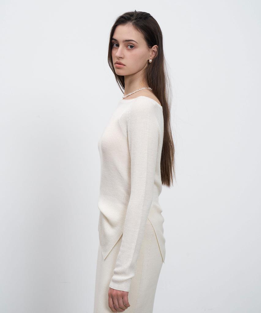 RENEJ Wholegarment Boatneck Knit