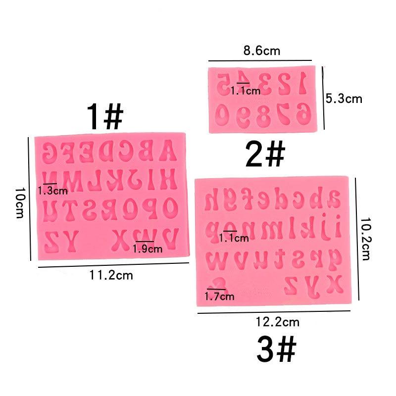 Alfanumerické silikonové formy Písmena Čísla Fondant Forma na čokoládu Zdobení dortů Pomůcky na pečení Kuchyňské pomůcky Příslušenství