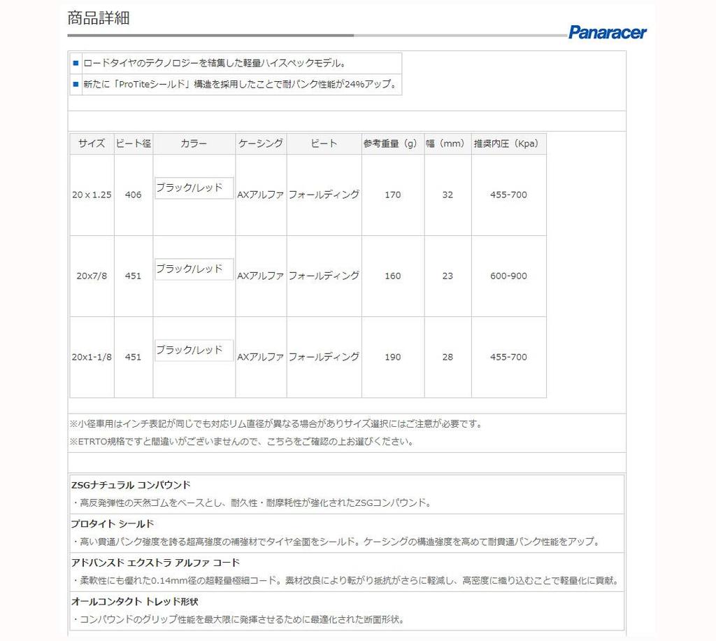 Panaracer Leicht Klein Durchmesser Reifen Mini-Z (Protit) 20" [Schwarz/Rot 20x1-1/8(451)]