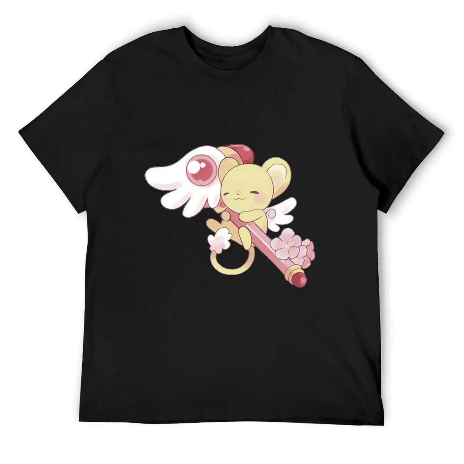 Кардокаптор Сакура Керо и Посох Снов Футболки топчики милые свободные рубашки мужская футболка S