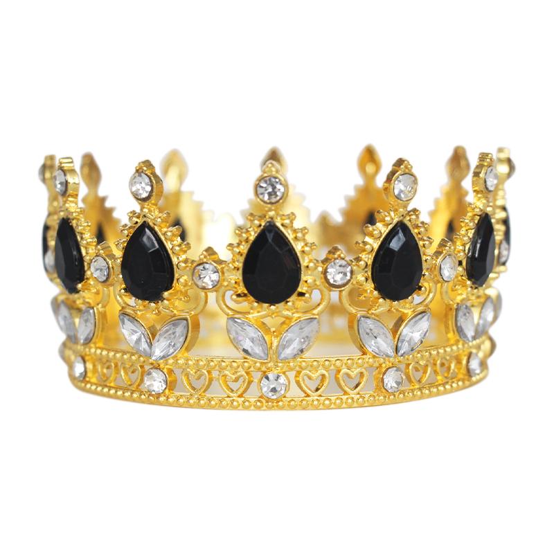 Best-Selling Gold Plated Crystal Tiara Crowns for Birthday & Wedding Cake Decoration Supplies & Bouquet Accessories