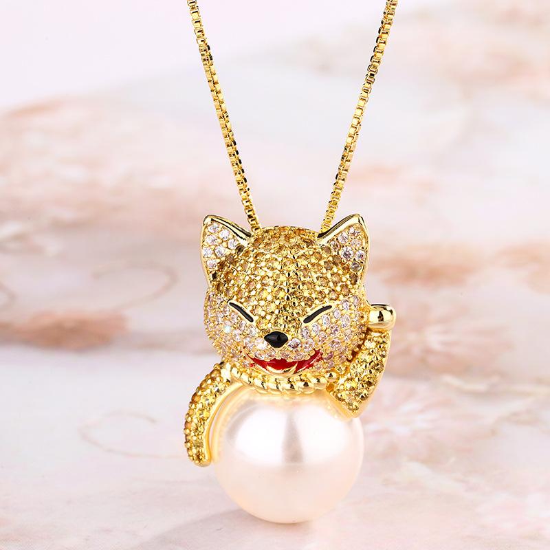 

Ювелирные изделия Жемчужное ожерелье Лояльность Сиба Ину Ао Белый жемчуг Наньян Жемчуг Платина Серый бисер Ожерелье