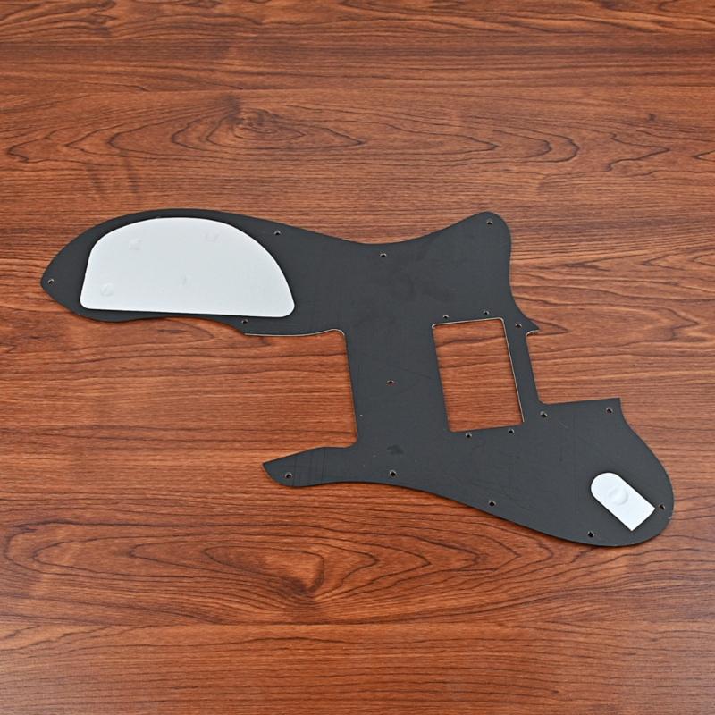 3 Ply 16 Holes Guitar Pickguard Scratch Plate Single H Pick Guards for 6 String Standard Bass Guitar Musical Instrument