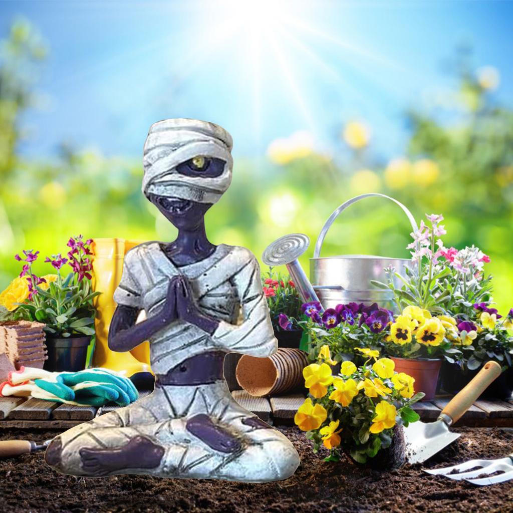 Mumien-Schädel Hofdekoration Schaffen Sie gruselige Atmosphären mit realistischem Design Tolle Ergänzung für das Wohnzimmer