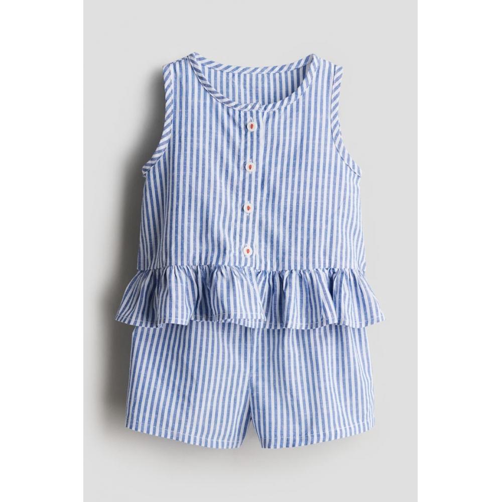 

Комплект из топа и шорт HM Бело-Синяя Полоса